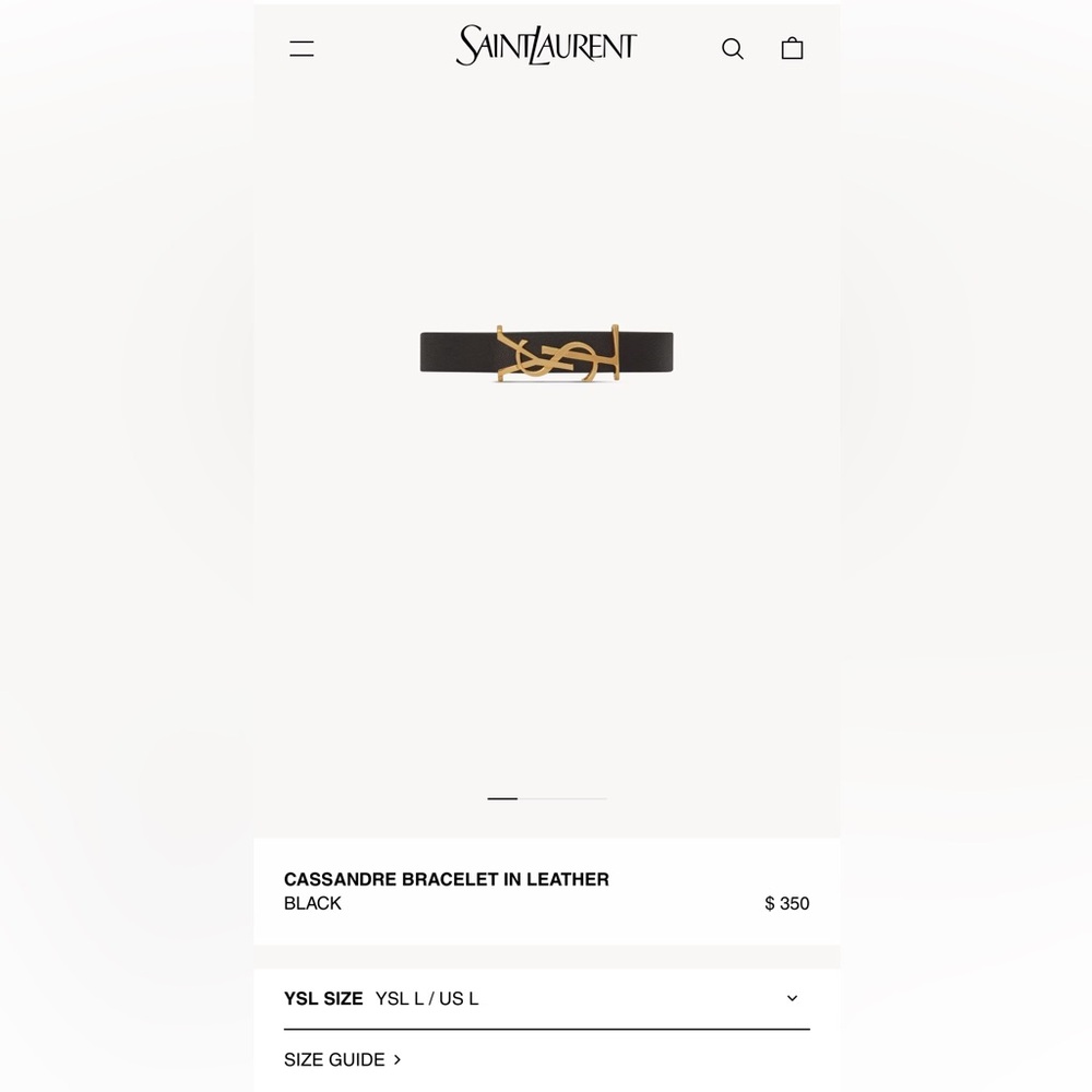 YVES SAINT LAURENT CASSANDRA LEATHER BRACELET
